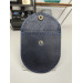 Шкіряна монетниця Півмісяць Крейзі Хорс матова вінтажна Темно-синя